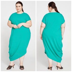 •UNIVERSAL STANDARD•Green Iconic Geneva Crewneck Short Sleeve Dress Size XS/US L